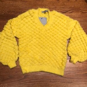 NWT Andrew Marc Yellow Sweater